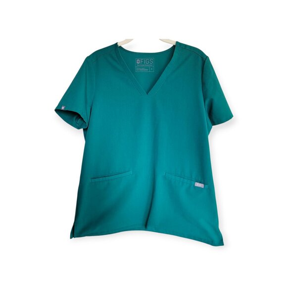 Figs Technical Collection Brilliant Green Women's Medium Scrubs Set - Picture 2 of 16